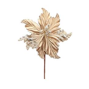 Poinsetia C/Paete E Glitter Champagne 30cm C/1Un 1007490
