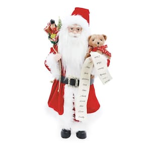 PAPAI NOEL DECORATIVO LISTAS PRESENTES 47cm C/1UN 1005785