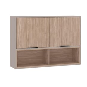 Armário Aéreo 120cm 2 Portas e Nichos Stylo Luciane Móveis