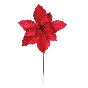 Poinsetia Decorada Vermelha 50cm C/1Un 1008170
