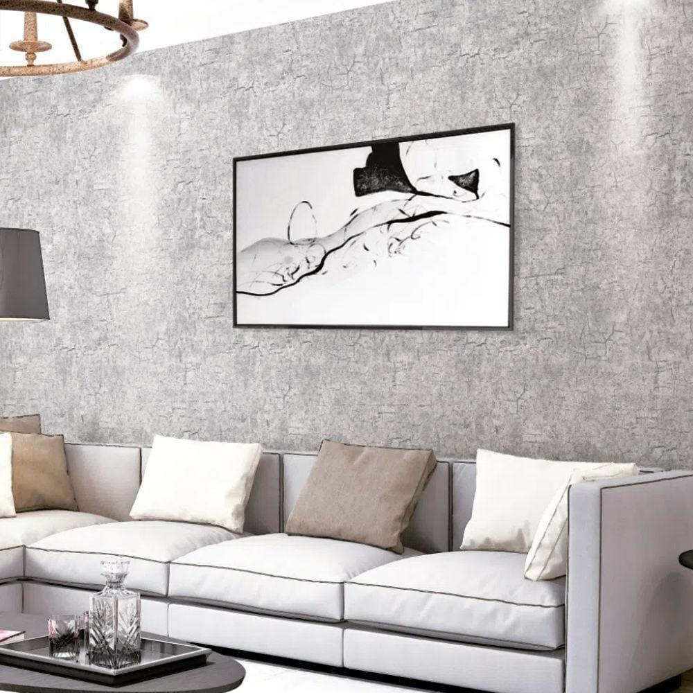 Papel de Parede Colorkey Cinza - Rolo 10m x 0.53m