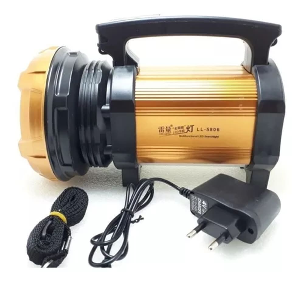 Super Lanterna Holofote Recarregável Led 30w Potente