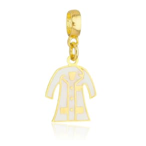 Pingente Berloque Jaleco de Enfermagem Pandora Banhado a Ouro 18k - Premium