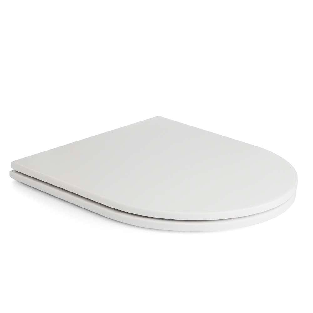 Assento Sanitário Poliéster Antibacteriano Carrara Branco para vaso Deca com Ferragem Dourada