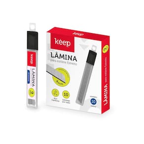 Lâmina para Estilete Estreito 9mm Tubo com 10 Peças Keep - EI168