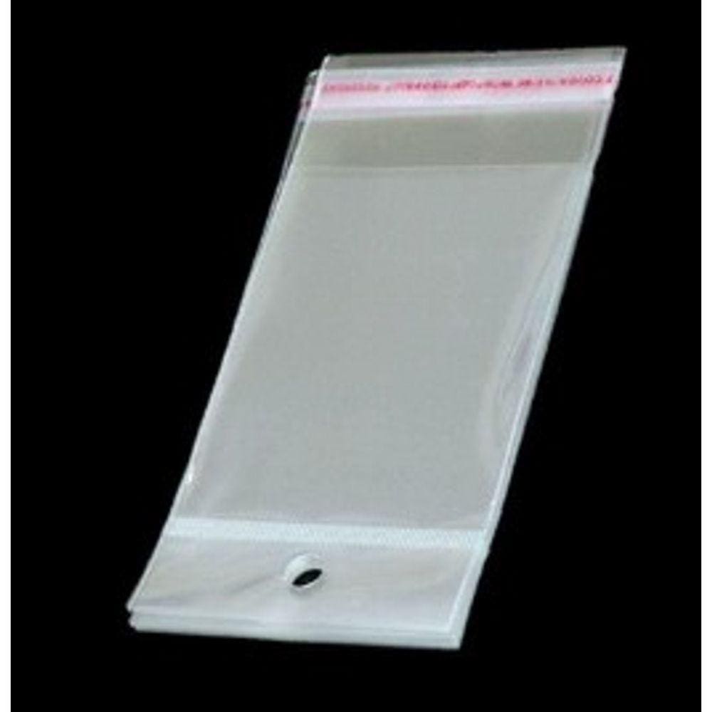 Saco Plástico Adesivado Com Furo 12x12cm 100 Unidades