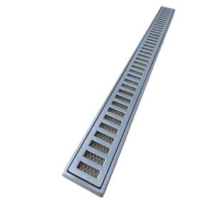 Grelha 5x70 com Aro Aluminio Cinza e Tela AntiEscorpião ( 6cm x 71cm)