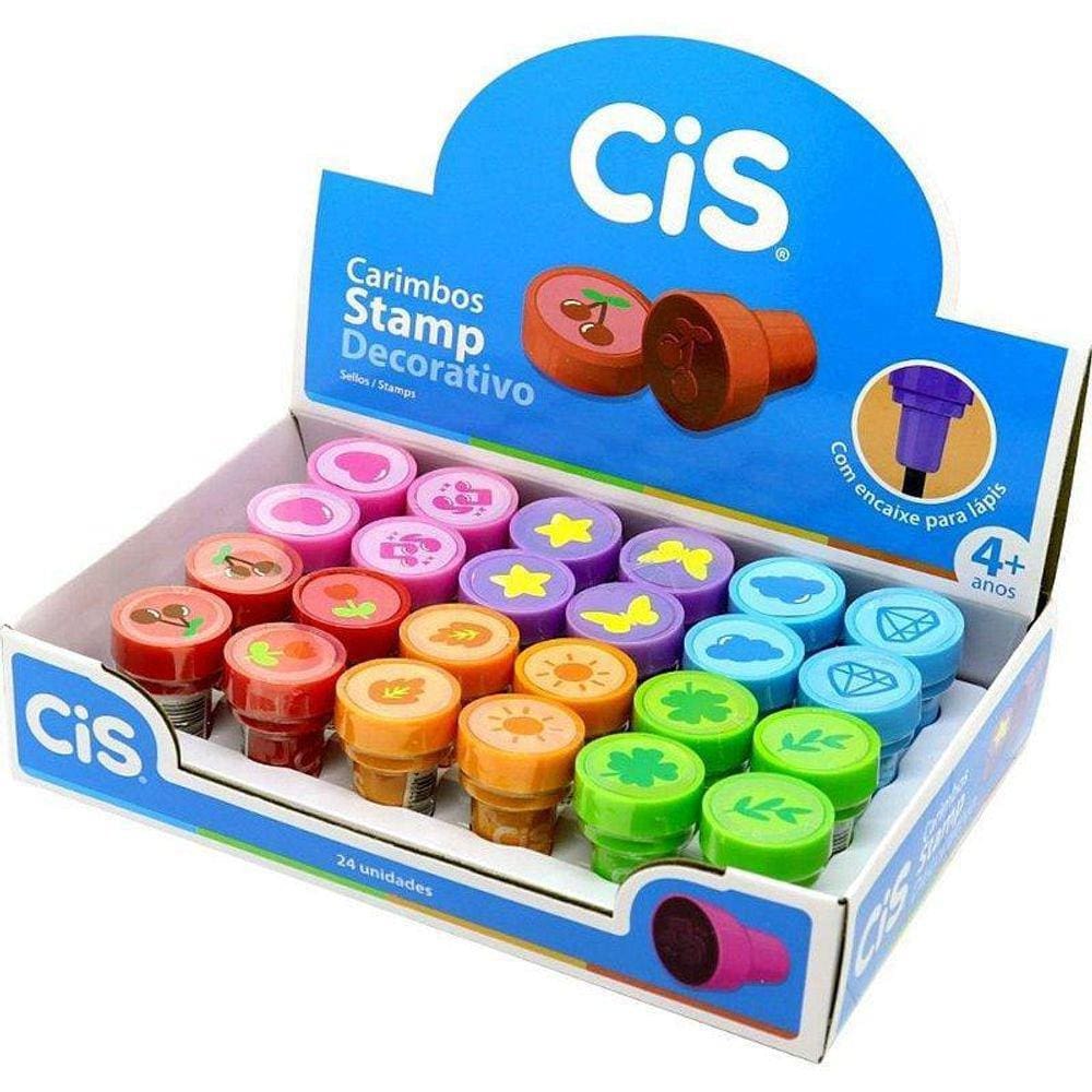 Carimbo Pedagógico Cis Stamp Decorativo Cx Com 24