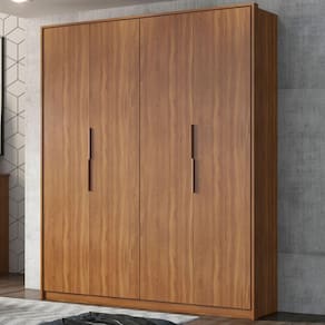 Guarda-Roupa Casal Attore 4 Portas 3 Gavetas Amêndola Touch - Demóbile