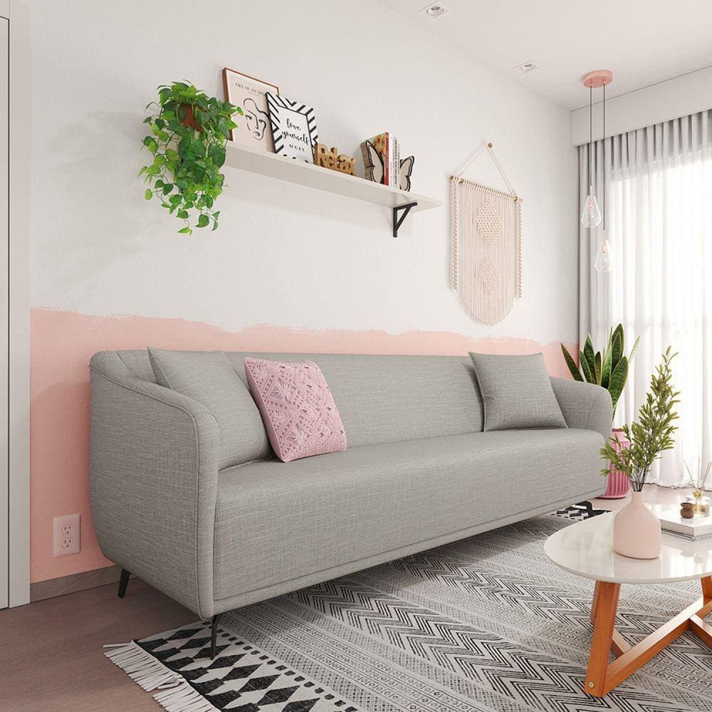 Sofá 3 Lugares 180cm Adams Cru