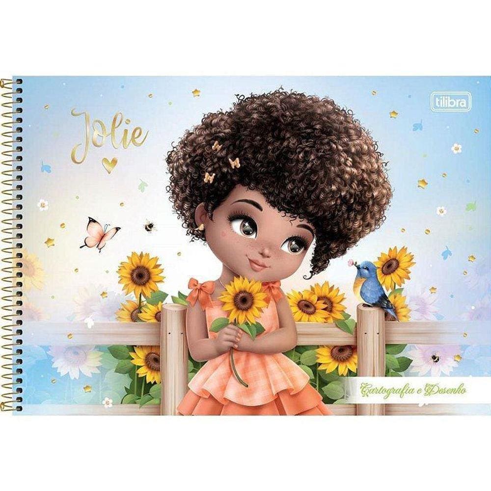 Caderno Desenho Univ Capa Dura Jolie 80Fls.