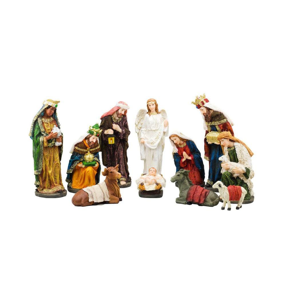 Presépio Completo Natal Natalino Colorido Grande 32.5cm