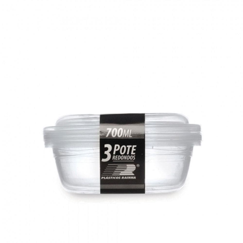 Conjunto 3 Potes 700ML Transparente
