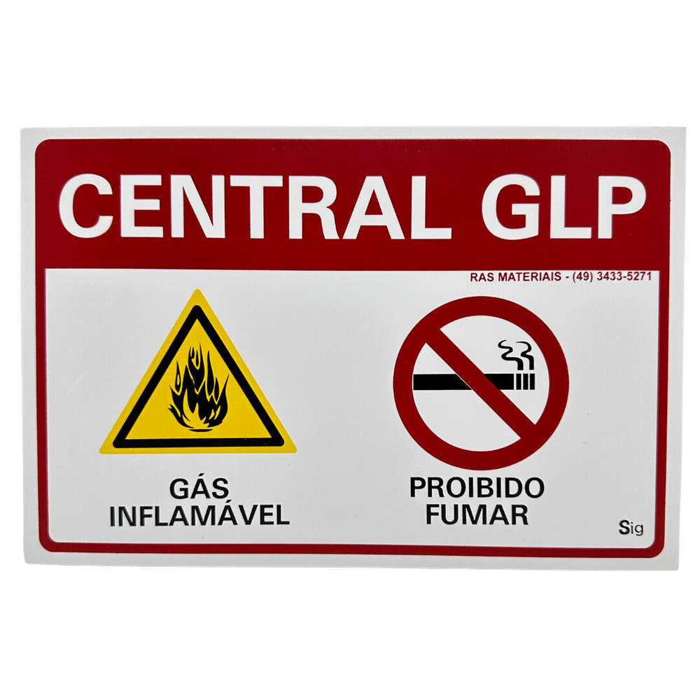 Placa Fotoluminescente de Alerta Central GLP