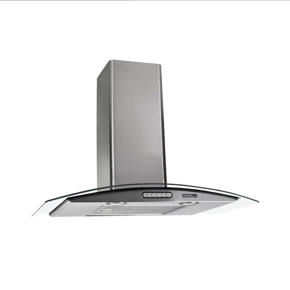 Coifa Vidro Curvo Inox Duto Slim 75cm 220v Nardelli Inox
