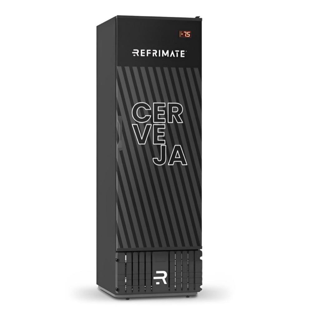 Cervejeira Vcce570ps 570 Litros Preta Adesivo Porta Cega 127V Refrimate