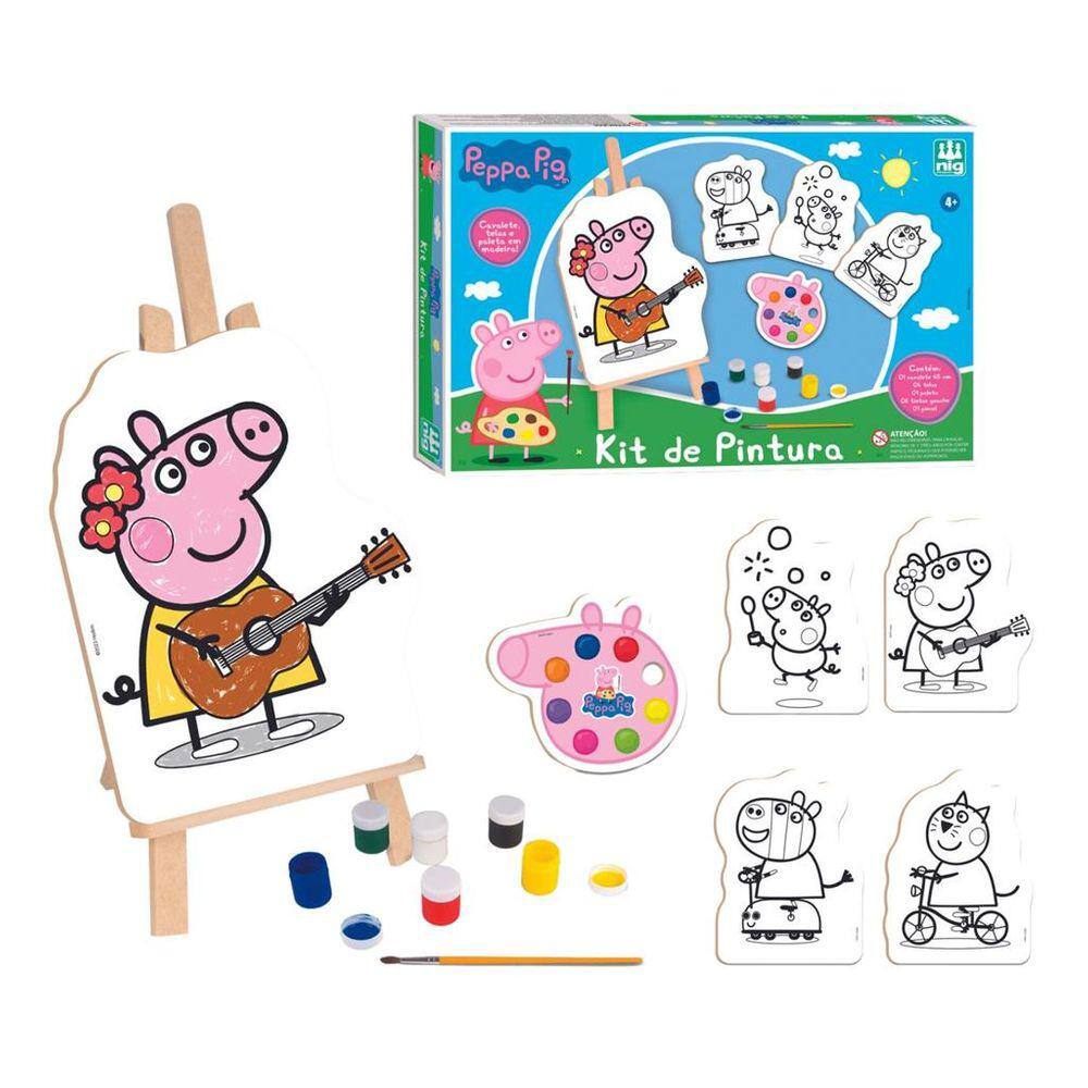 Kit de Pintura com Cavalete - Turma da Mônica - Nig Brinquedos