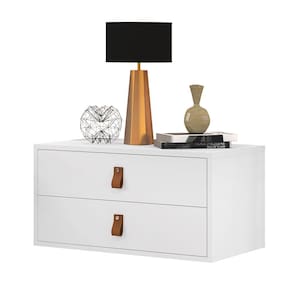 Mesa de Cabeceira Suspensa Unic 60cm Branco