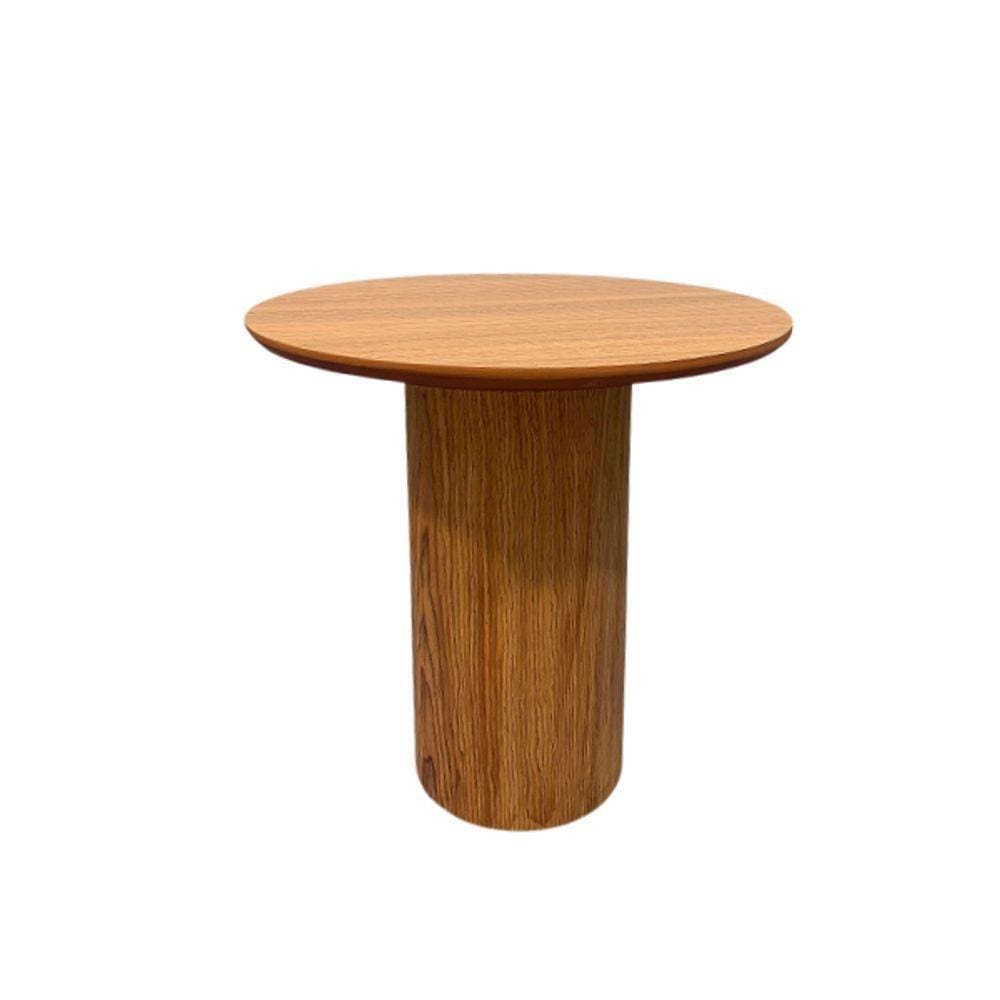 Mesa Lateral Cilíndrica 51cm Freijó