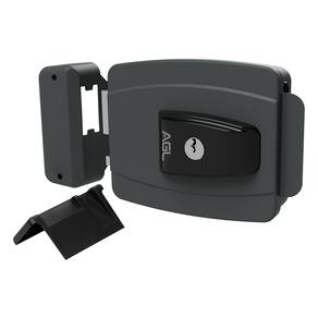 Fechadura mini AGL ajustável simples 12v externa cinza AGL