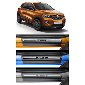 Jogo Soleira Premium Elegance Renault Kwid - 4 Portas ( Vinil + Resinada 8 Peças )