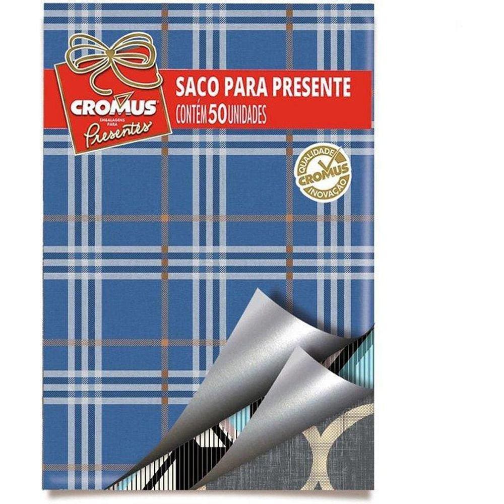 Saco Metalizado 30X45Cm Perolado Masculino 30X44Cm Pct C 50