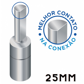 Terminal de Compressão Maciço Pino Curto