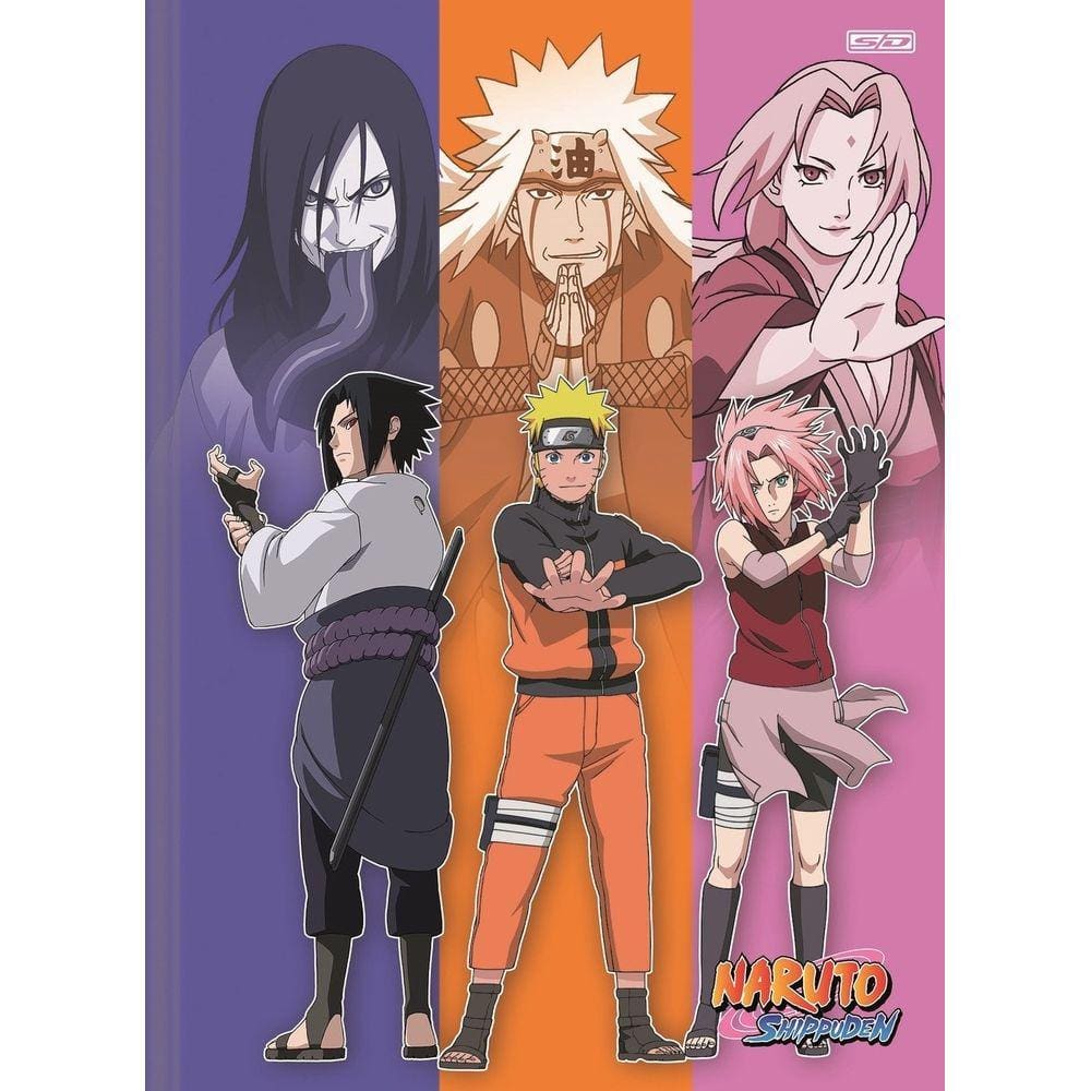 Caderno de Desenho Naruto Shippuden Animes 60 Folhas - São