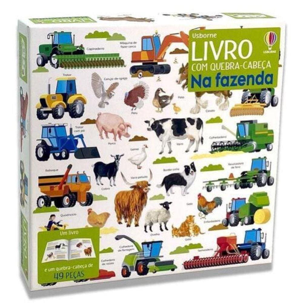 Na Fazenda: Livro Com Quebra Cabeça