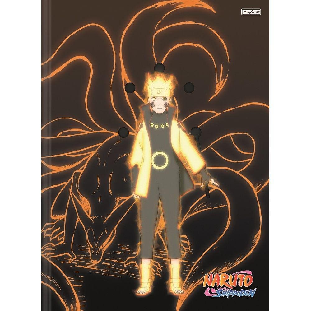 Caderno Brochura Grande Anime NARUTO Shippuden 80 Folhas São