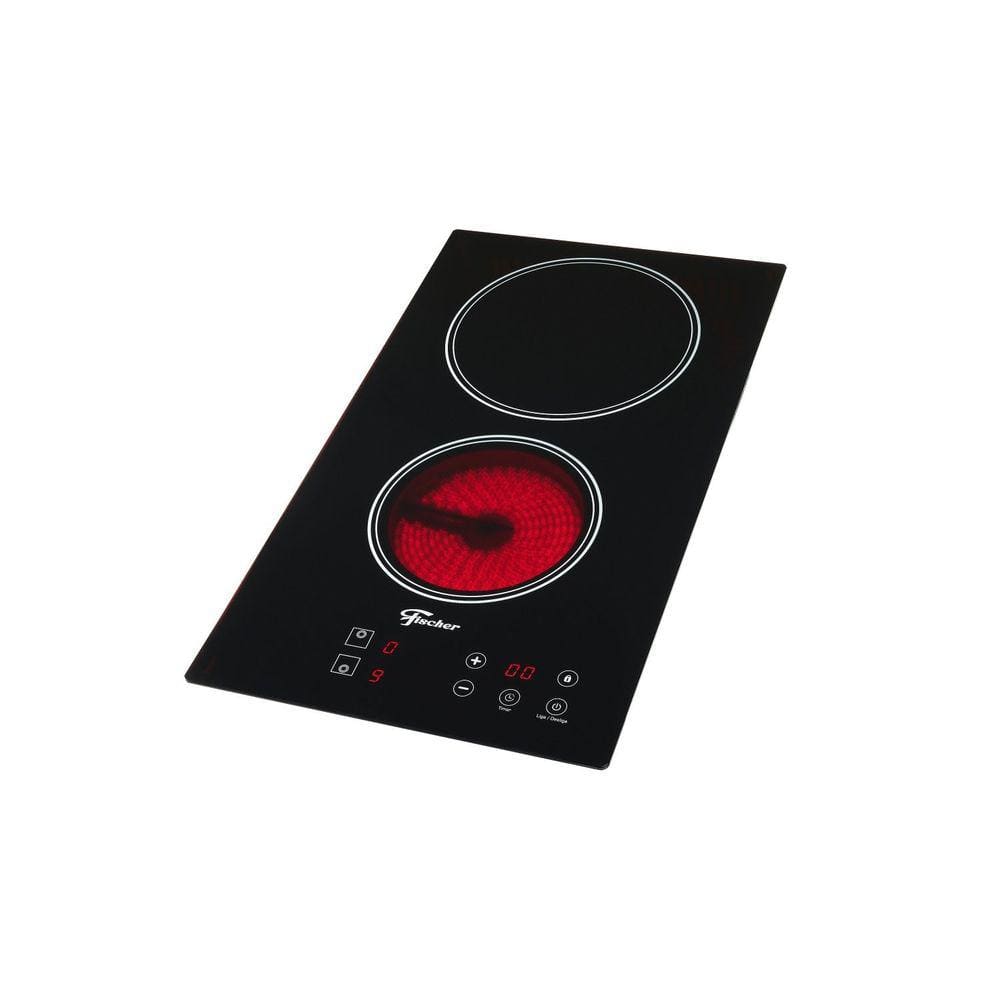 Fogão Cooktop Fischer 2Q Elétrico Mesa Vitrocerâmica Touch 220V Preto