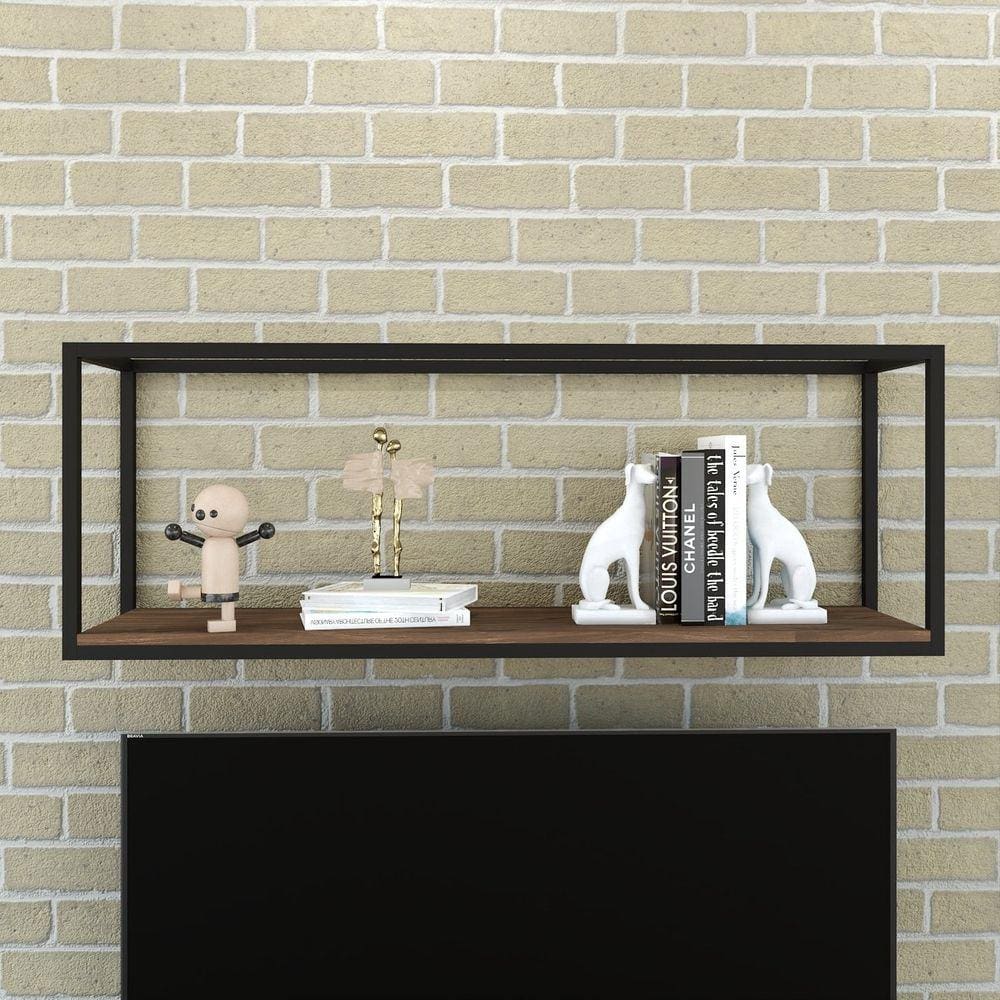 Nicho Aéreo Estilo Industrial 120cm Active Yescasa Nogal