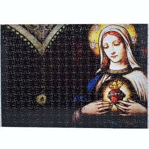 Quebra-Cabeça em MDF Religioso Imaculado Coração de Maria de 300 peças