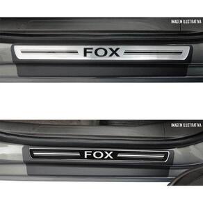Jogo Soleira Premium Elegance Vw Fox 2003 á 2015 - ( Vinil + Resinada 4 Peças )