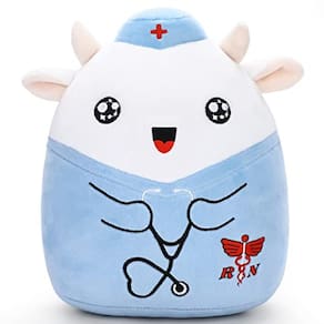 refavor Enfermeira Vaca Bicho de Pelúcia - 8 Polegadas Marinha Cow Plush