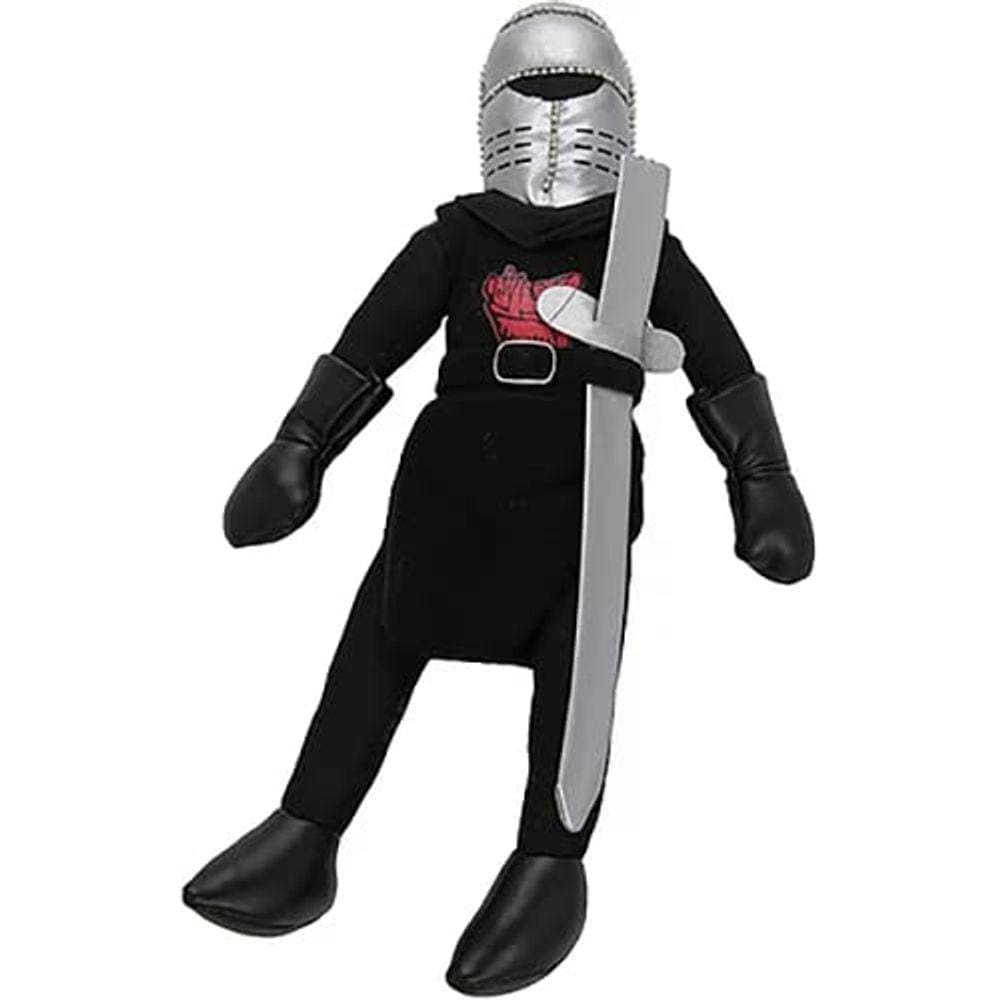 Cofre de brinquedo Monty Python Black Knight Plush, grande brinquedo de pelúcia do Monty Python e do Santo Graal