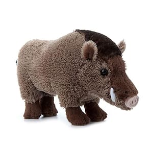 O animal de pelúcia do javali do zoológico de estimação, presentes para crianças, animais selvagens do zoológico Onez, brinquedo de pelúcia do javali