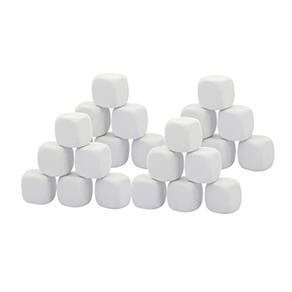 Qidiwin branco EVA espuma dados para crianças Graffiti, blocos de construção, pintura criativa, 24PCS
