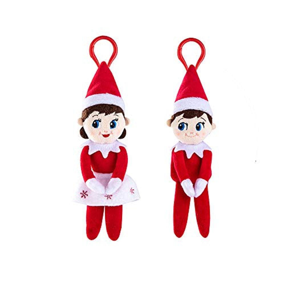 O Elfo na Prateleira Scout Elf Plushee Mini Pals Clip-On Set: 5 ”Menino e Menina Mini Pals