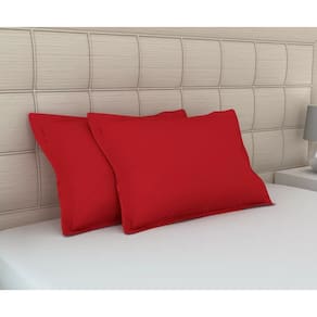 Kit de Fronhas Matelassê Zono Enxovais 2 peças em Malha 100% Algodão Vermelho