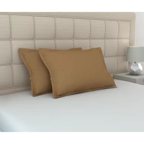Kit de Fronhas Matelassê Zono Enxovais 2 peças em Malha 100% Algodão Camelo