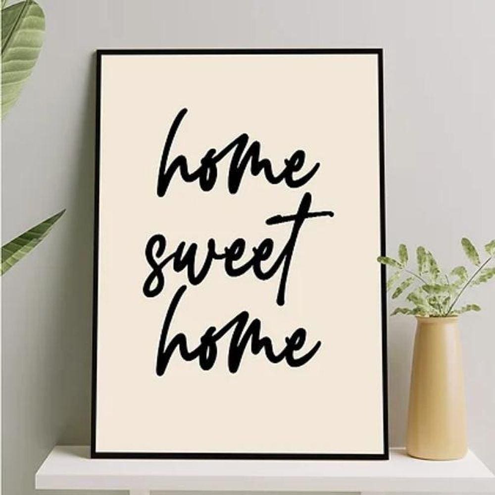 Quadro Decorativo Sweet Home 45X34Cm - Com Vidro
