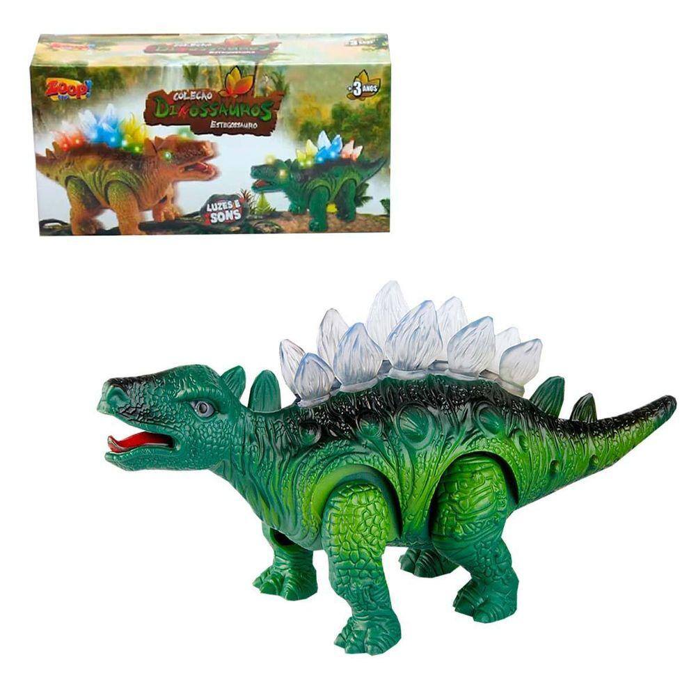 Brinquedo Estegossauro Com Sons E Luzes - Verde