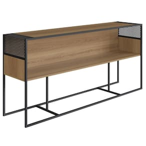 Aparador Industrial York Artesano 160 cm (largura) em MDP Hanover com Nicho Aço Preto