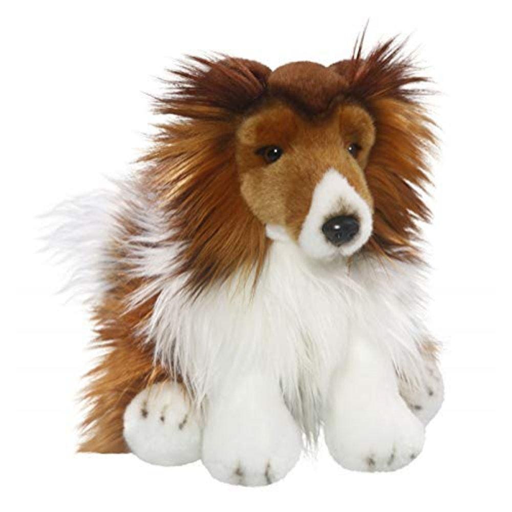 Rough Collie Dog 10 polegadas, 25cm, Brinquedo de Pelúcia, Brinquedo Macio, Animal Recheado 3345
