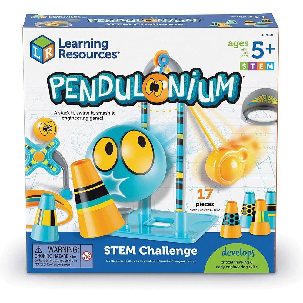 Desafio STEM de recursos de aprendizagem, jogo de pêndulo infantil, 16 peças, idades 5+