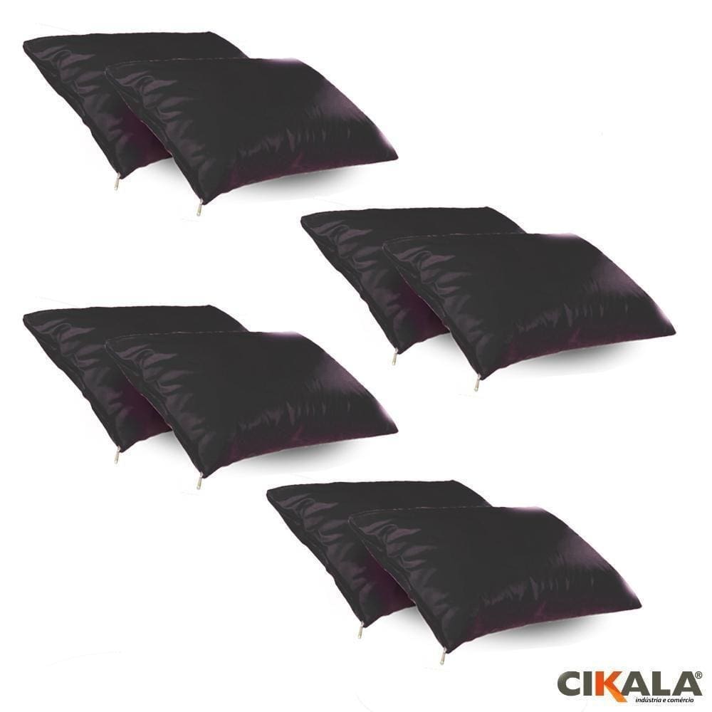 Kit 08 Fronhas Hospitalar Impermeáveis Preta Protetora