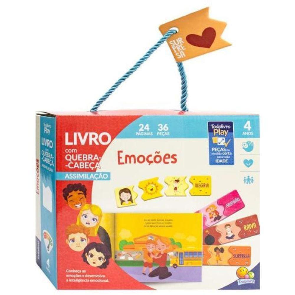 Todolivro Play - Livro Com Quebra-Cabeça E Assimilação - Emoções