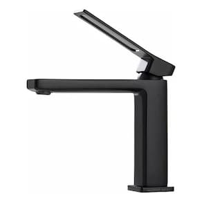 Torneira Bica Banheiro Lavabo Preta Black Cuba Alta Moderna