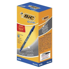 Caneta Esferográfica Bic Cristal Fina 0.7Mm C/25 Unidades